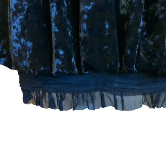 Sue Wong Nocturne Black Velvet Silk Crepe Beaded Halter Dress sz 10 - Picture 5 of 12